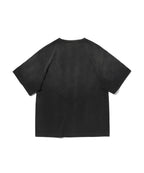 POCKET CROPPED TEE [WASHING BLACK]