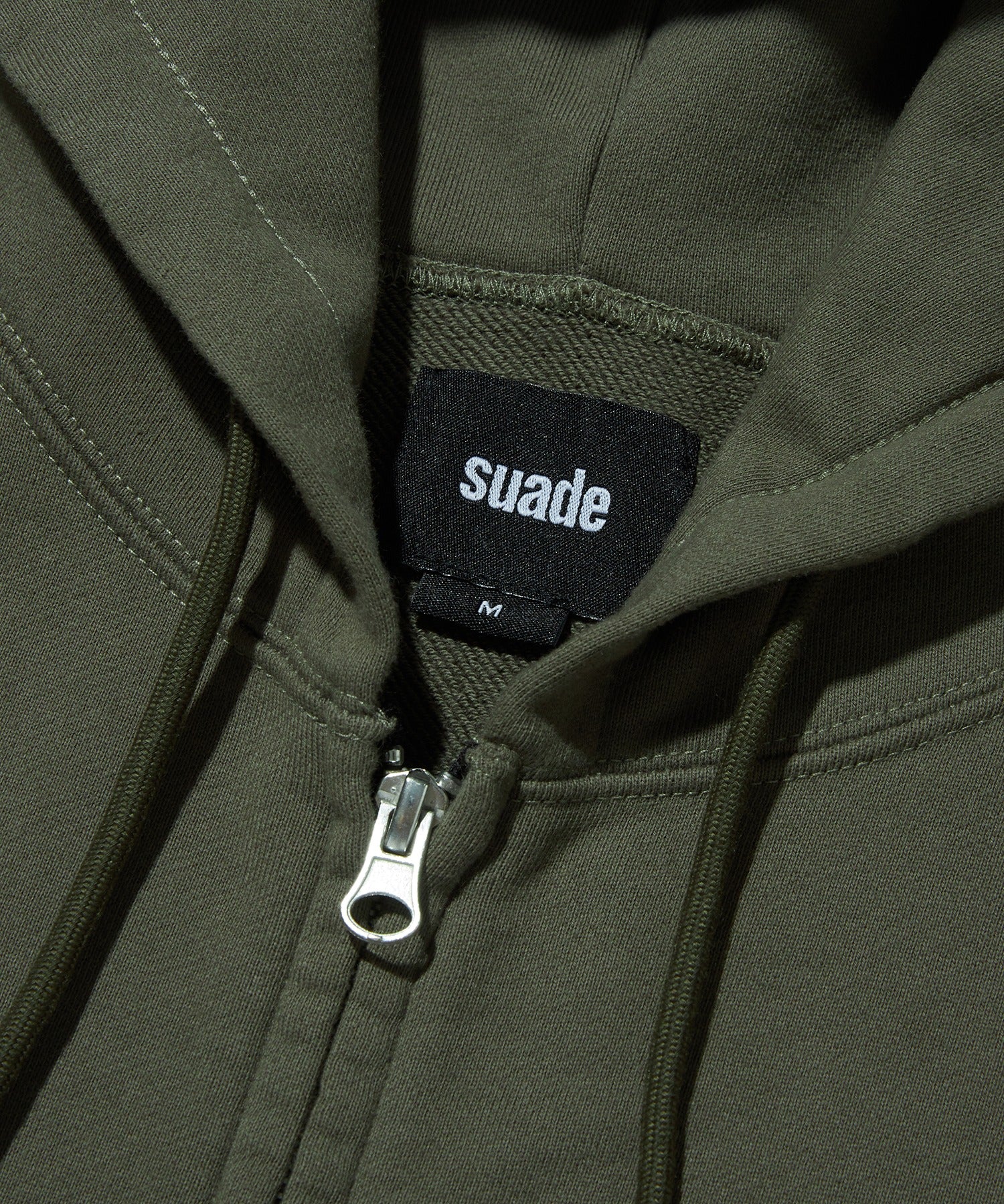 LOOSE SUADE HOOD ZIP UP [KHAKI]