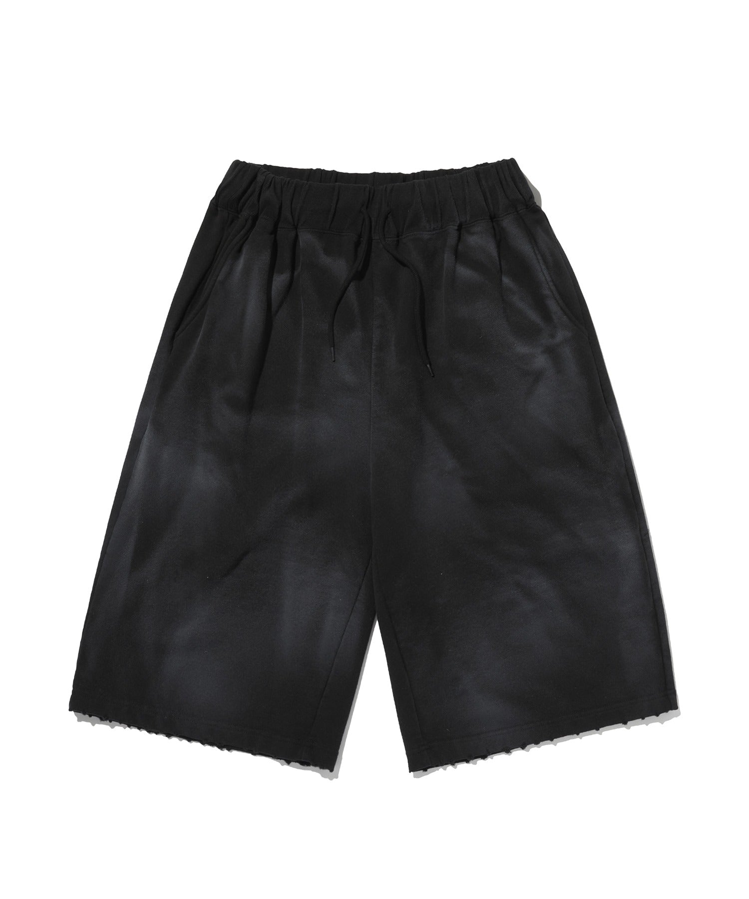 CUT EDGE SWEAT SHORTS [WASHING BLACK]