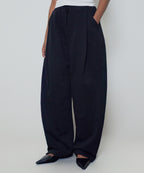 TWO TUCK LONG PANTS [BLACK]