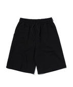 WIDE SWEAT SHORTS [BLACK]