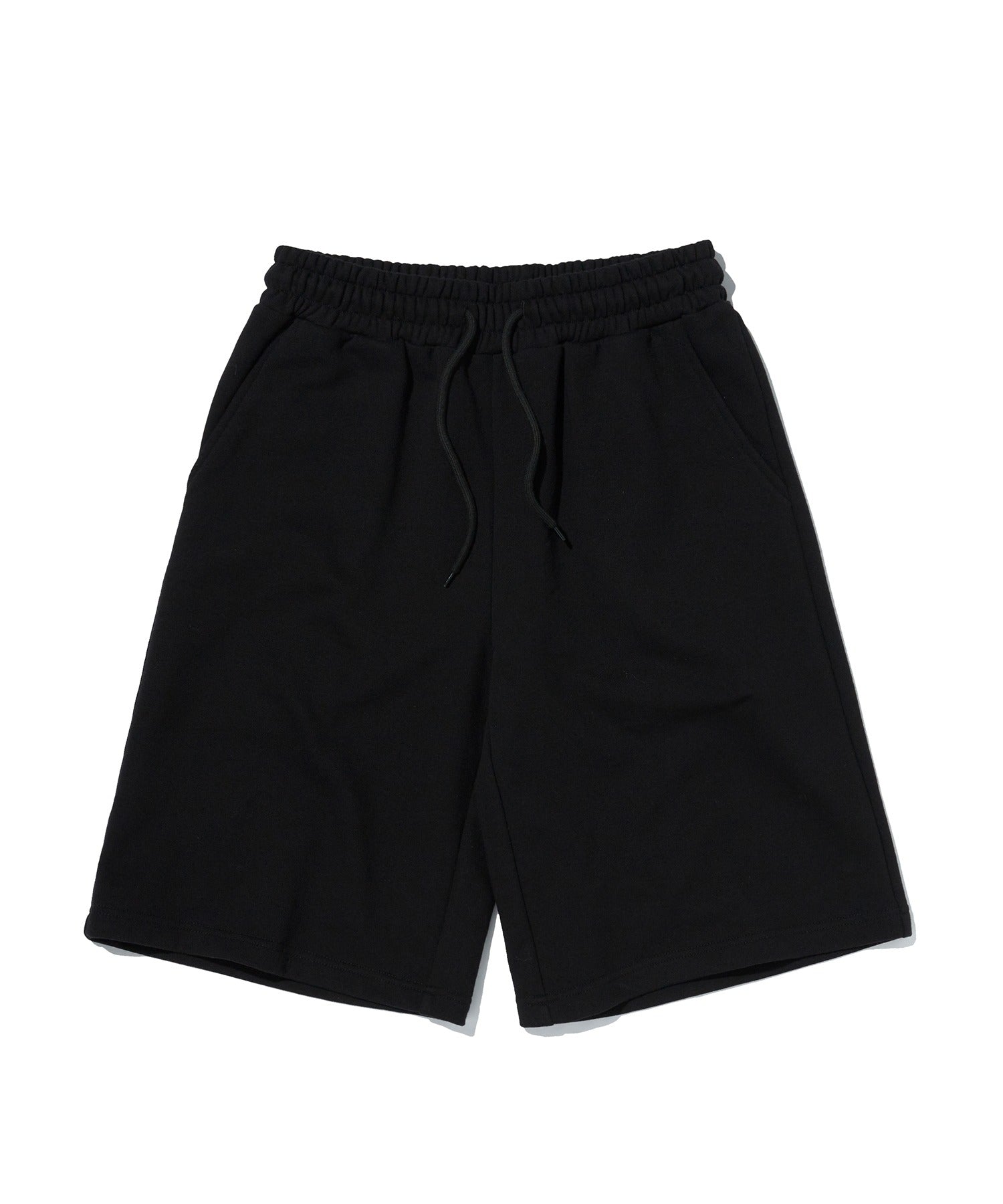 WIDE SWEAT SHORTS [BLACK]
