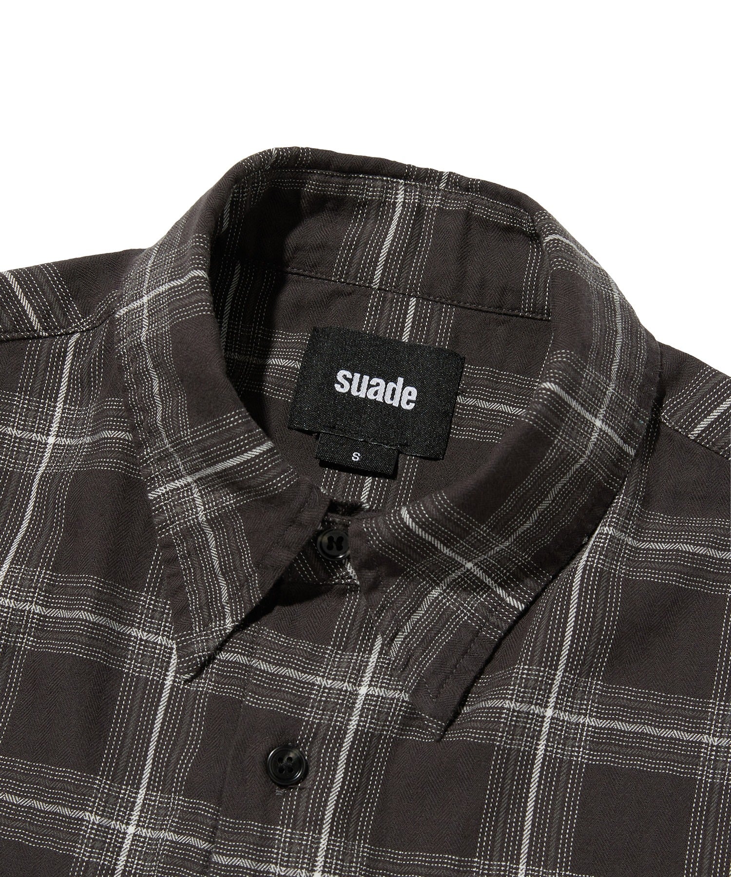 CROPPED CHECK SHIRT [GRAY]