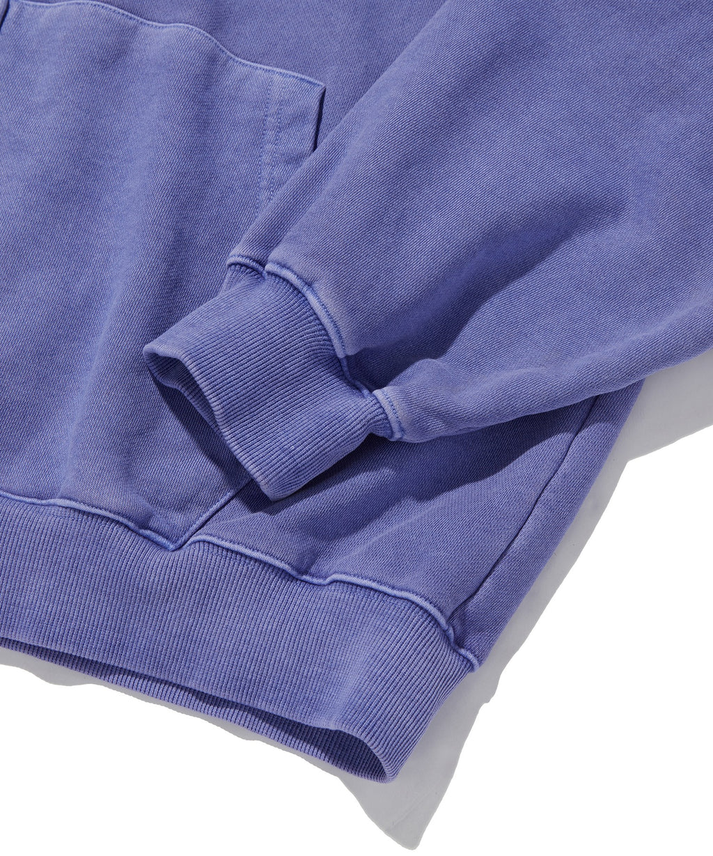 LOOSE SUADE HOOD ZIP UP [PIGMENT PURPLE]