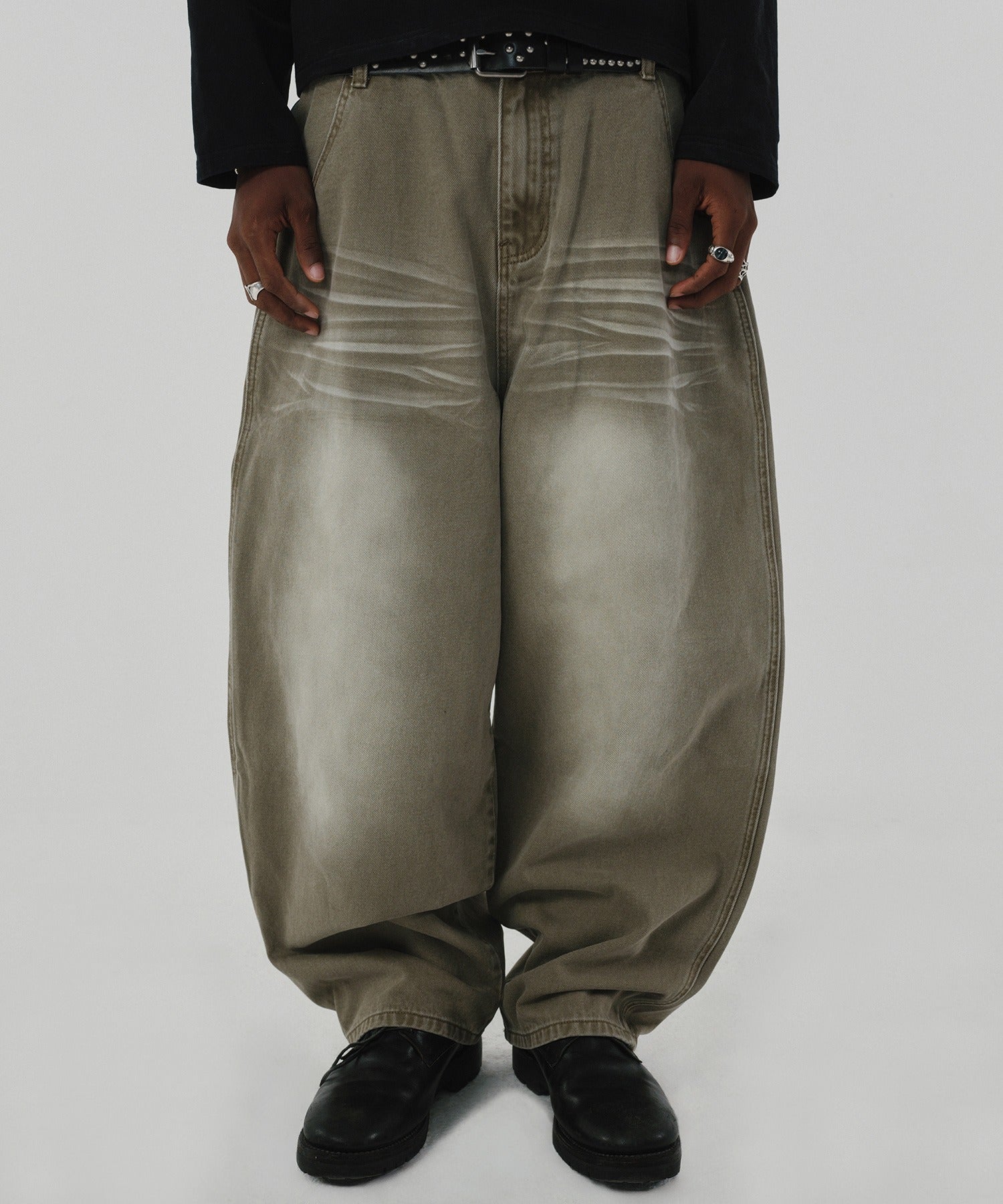 WRINKLE DENIM [OLIVE]