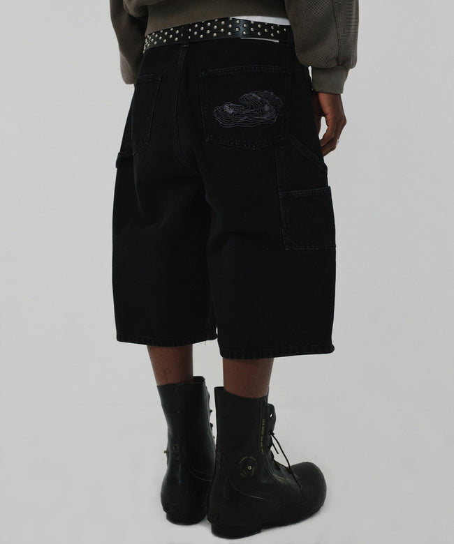 CONTOUR DOUBLE KNEE SHORTS [BLACK] Hover Image