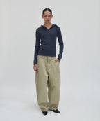 WIDE CHINO PANTS [KHAKI]