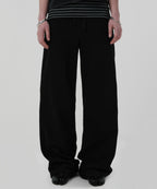LAYERED LONG PANTS [BLACK]