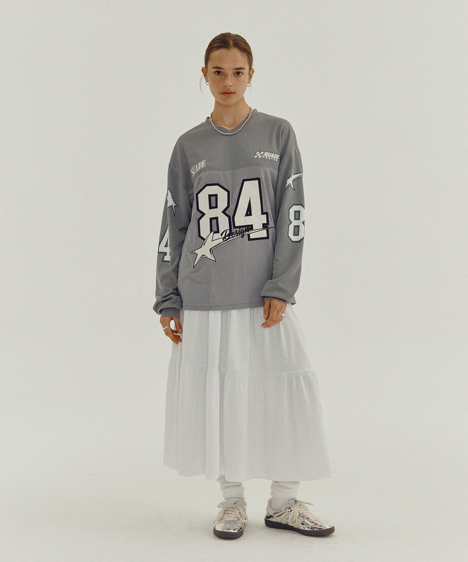84 STAR RACING LONG SLEEVE [GRAY]