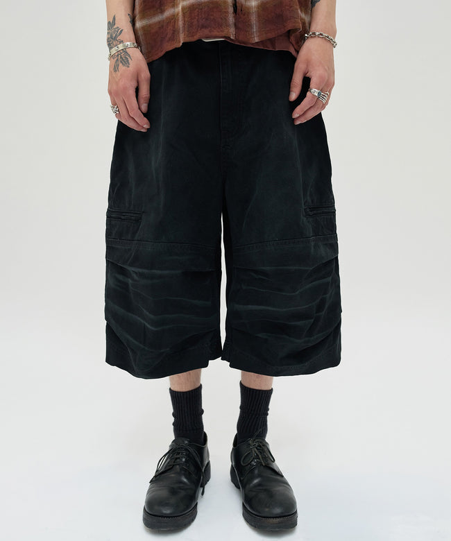 UTILITY CARGO SHORTS [BLACK] Main Image