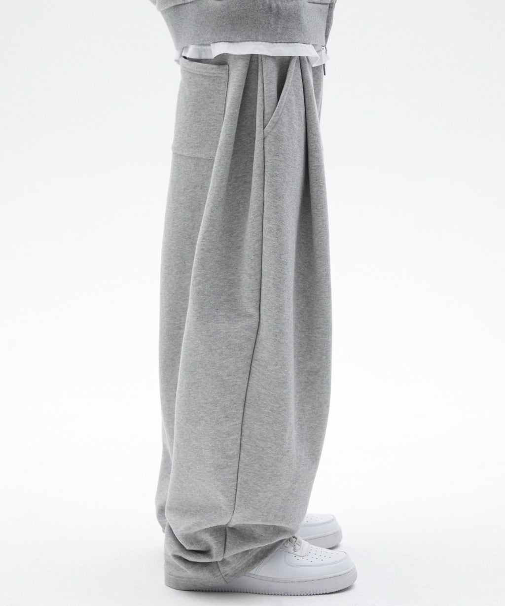 TWO TUCK LONG PANTS [GRAY]