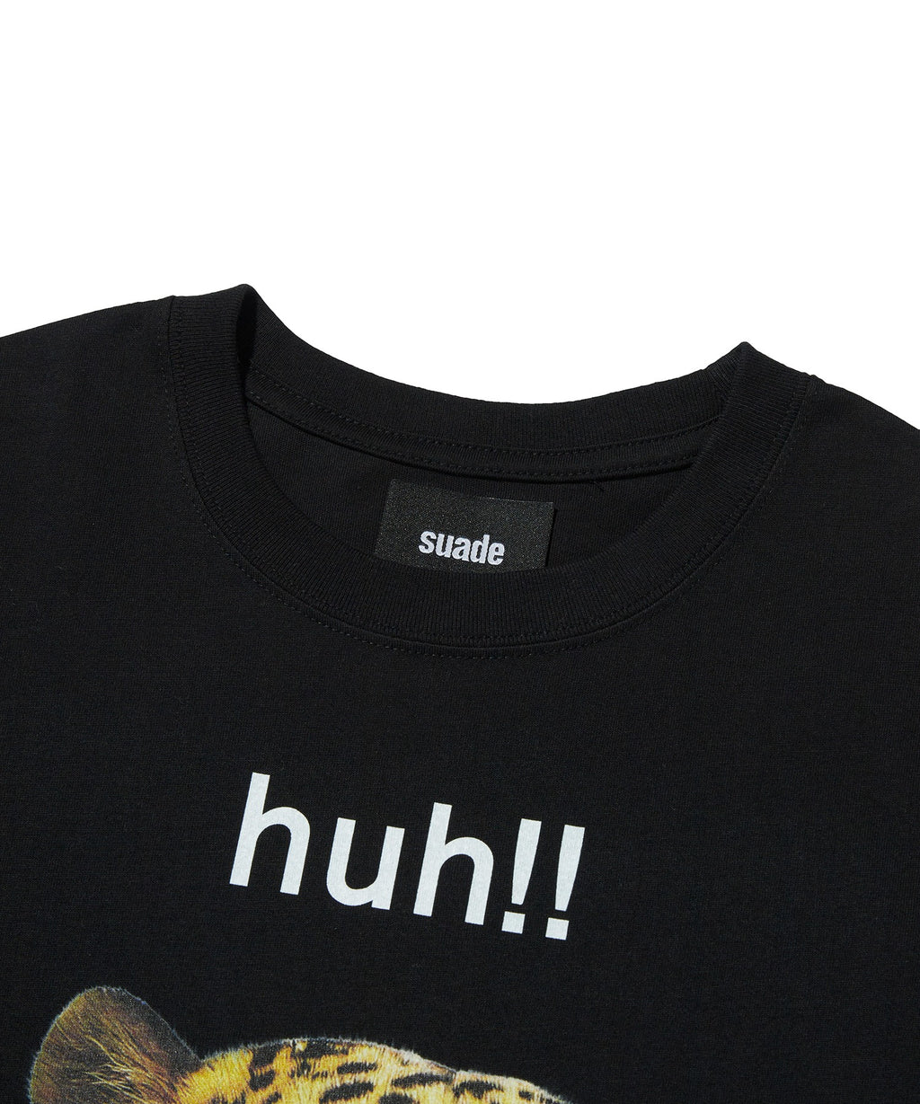 HUH!! LEOPARD TEE [BLACK]