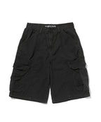 WIDE CARGO SHORTS [BLACK]