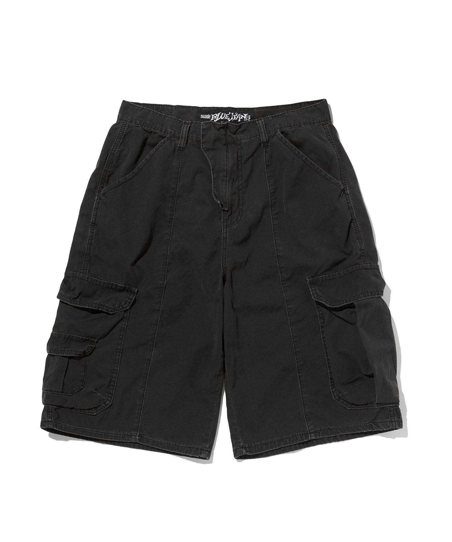 WIDE CARGO SHORTS [BLACK]