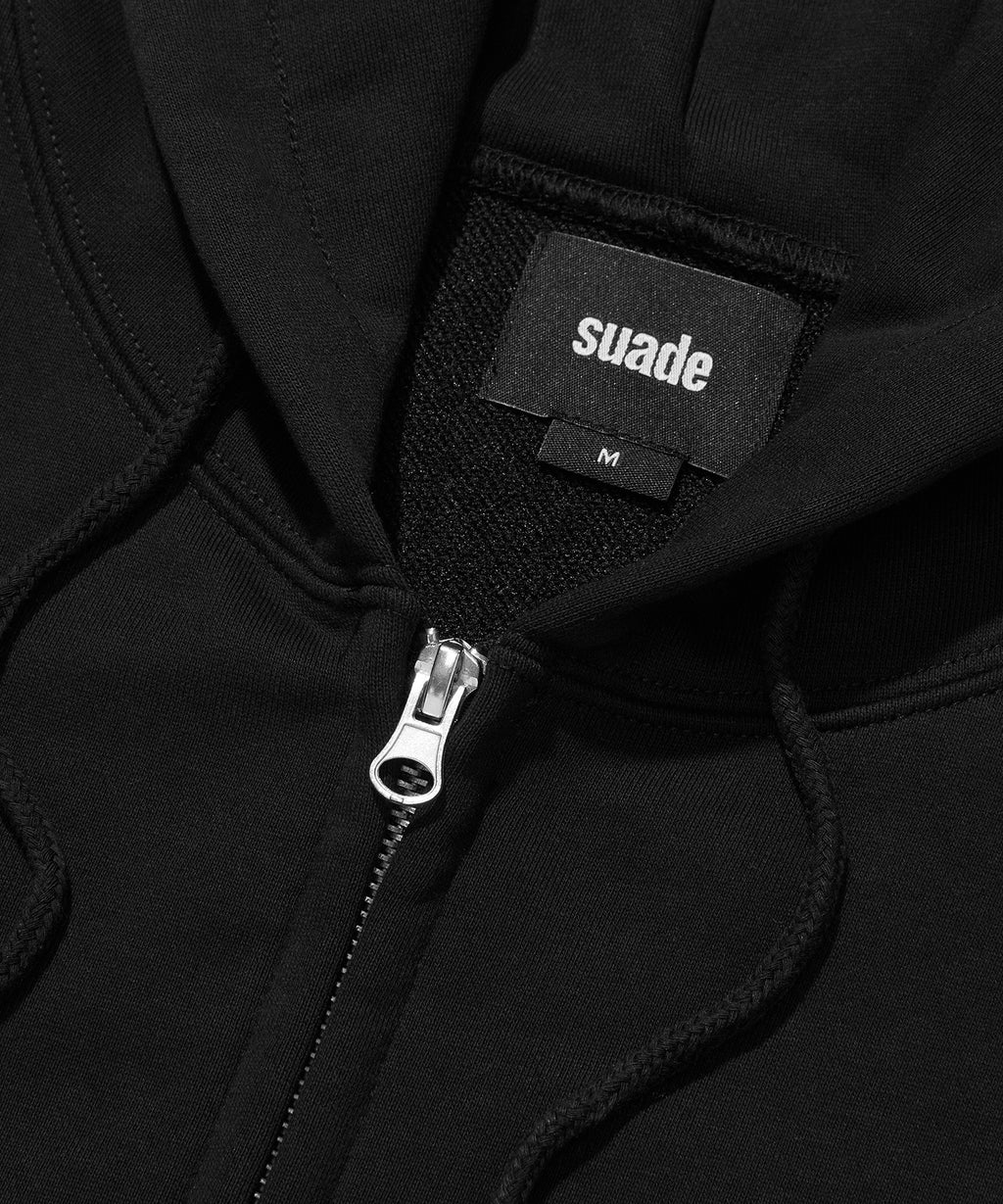 NORMAL HOOD ZIP UP [BLACK]