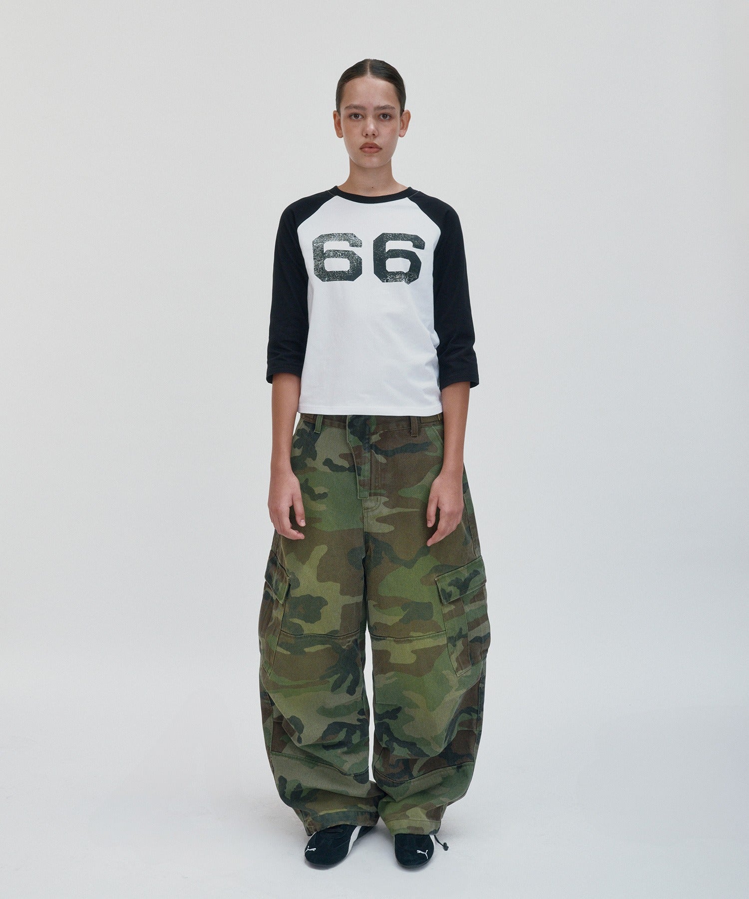 WASHED CARGO PANTS [GREEN CAMO]