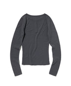 CABLE HENLEY NECK [CHARCOAL GRAY]