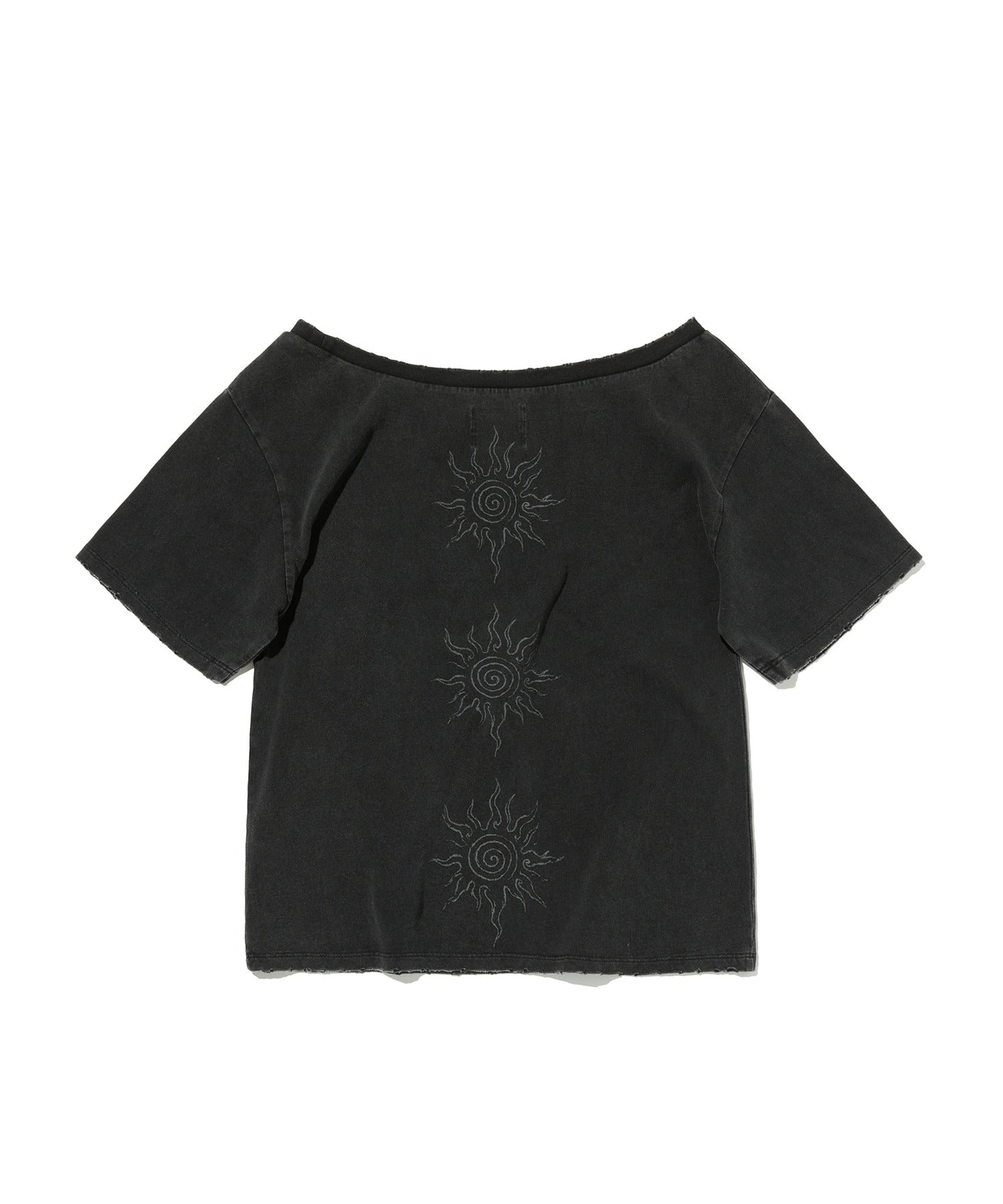 SUNNY ONE SHOULDER TEE [WASHING BLACK]