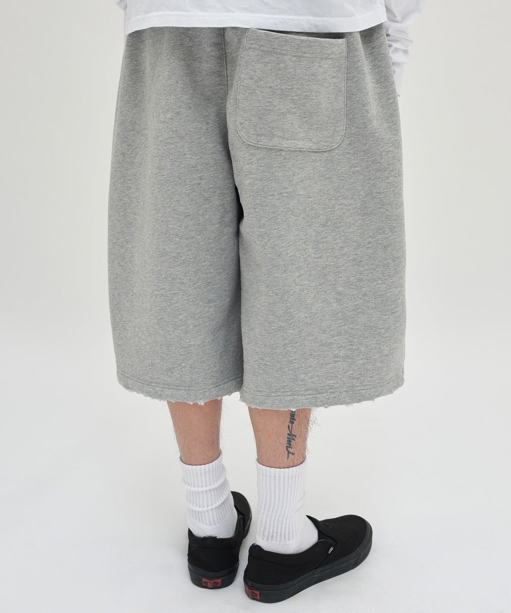 CUT EDGE SWEAT SHORTS [GRAY]
