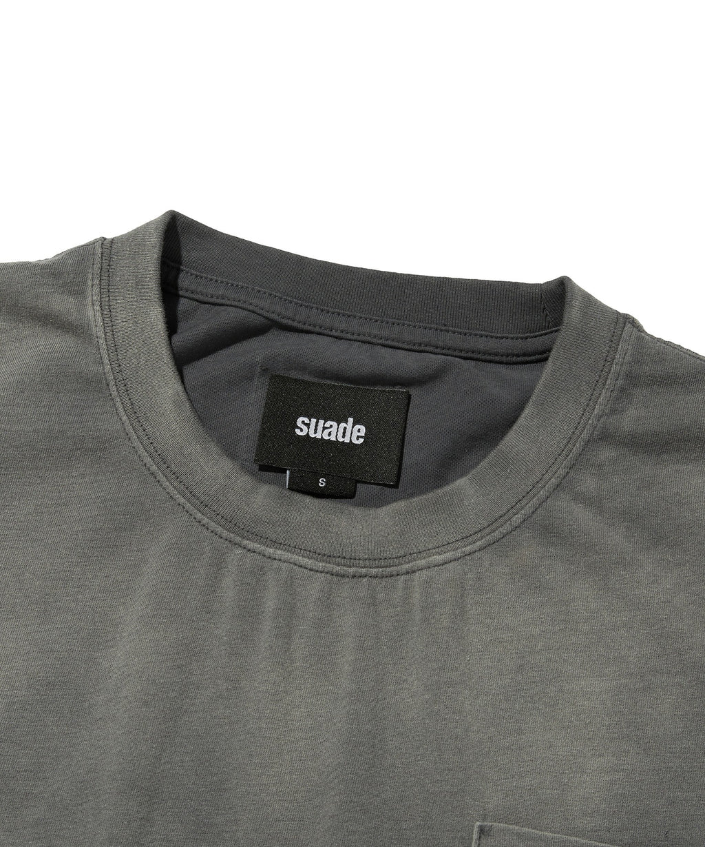 POCKET CROPPED TEE [WASHING GRAY]