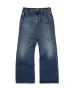 CURVED FLARE DENIM [BLUE]