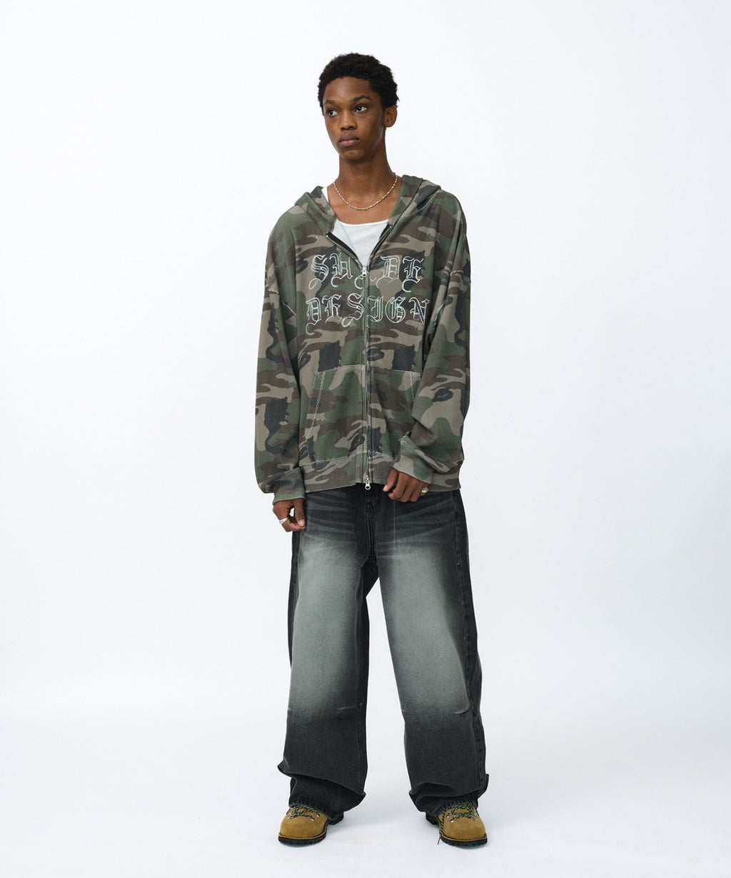 THERMAL CAMO HOOD ZIP UP [CAMO]
