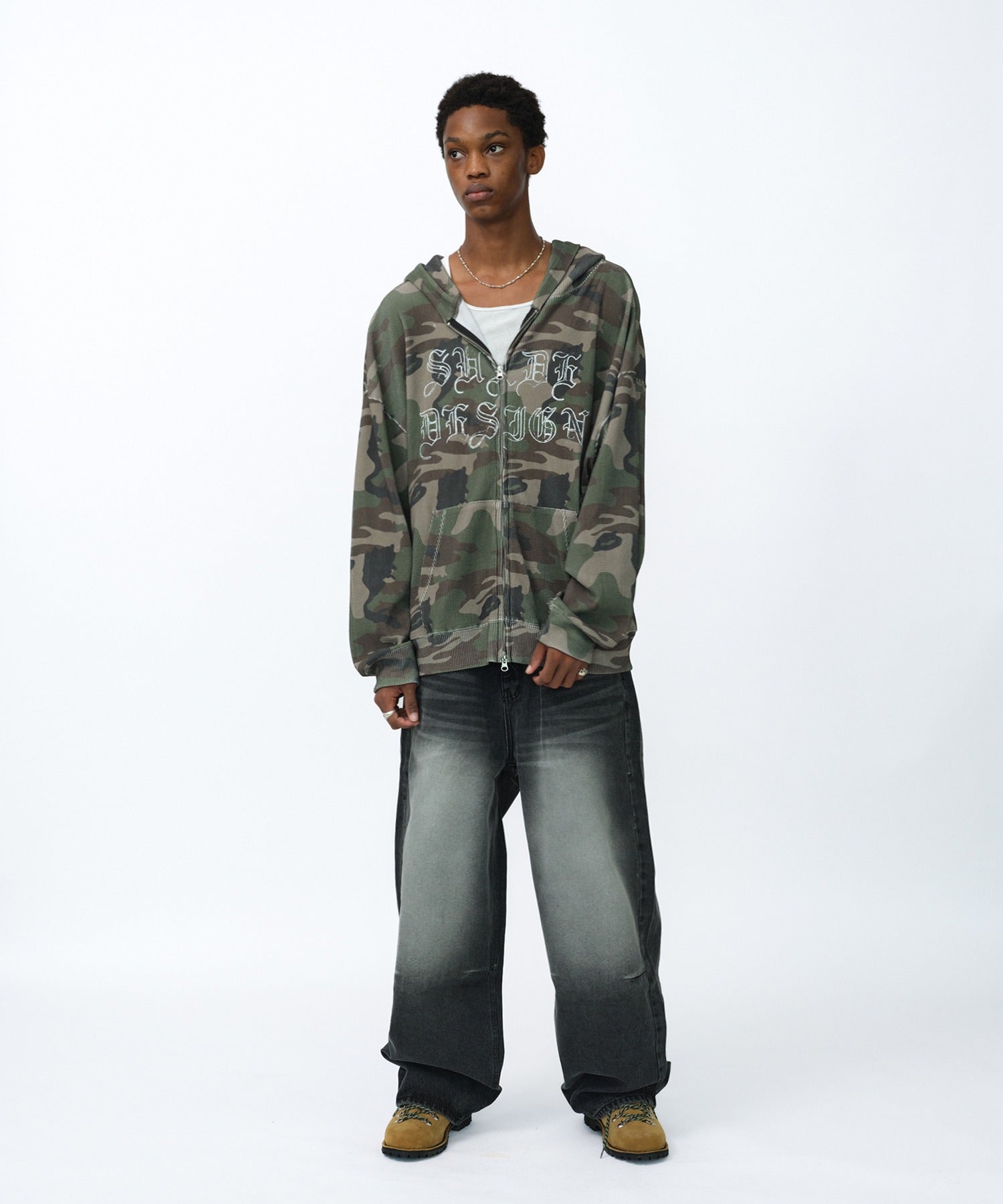THERMAL CAMO HOOD ZIP UP [CAMO]