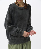 WASHED KNIT [BLACK]