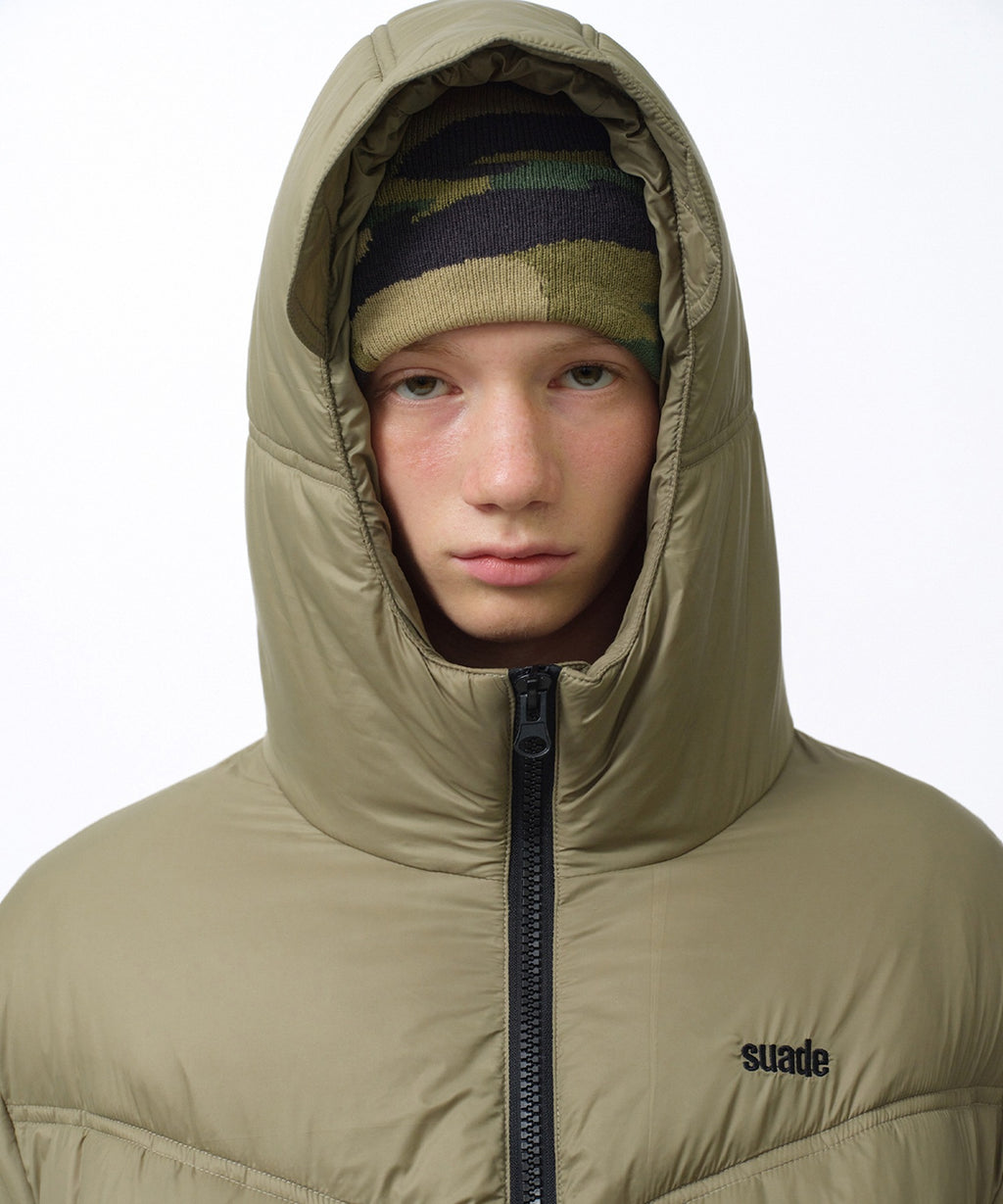 HOODED PUFFER JACKET [KHAKI]