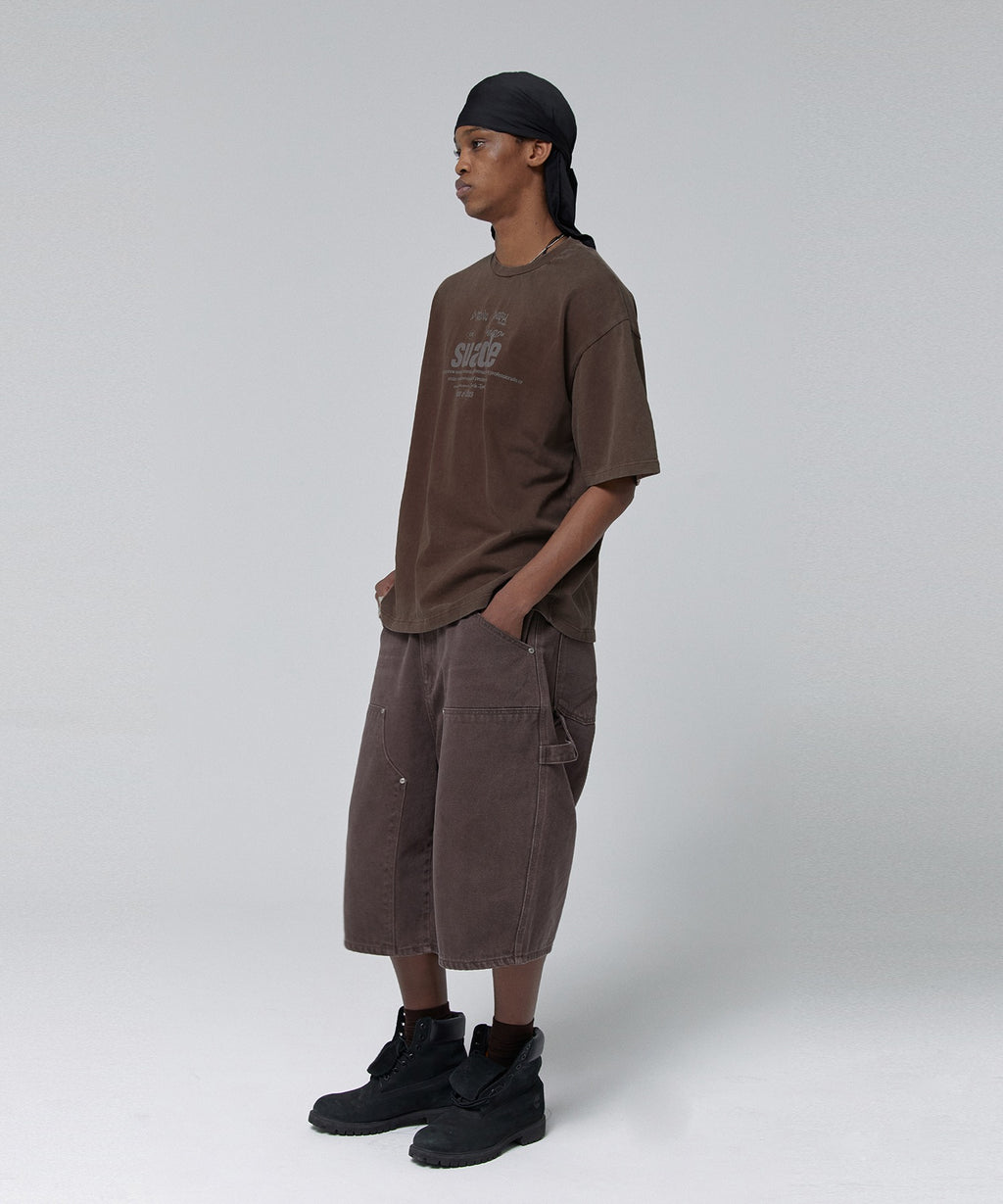 CONTOUR DOUBLE KNEE SHORTS [BROWN]
