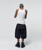 CONTOUR DOUBLE KNEE SHORTS [RAW INDIGO]