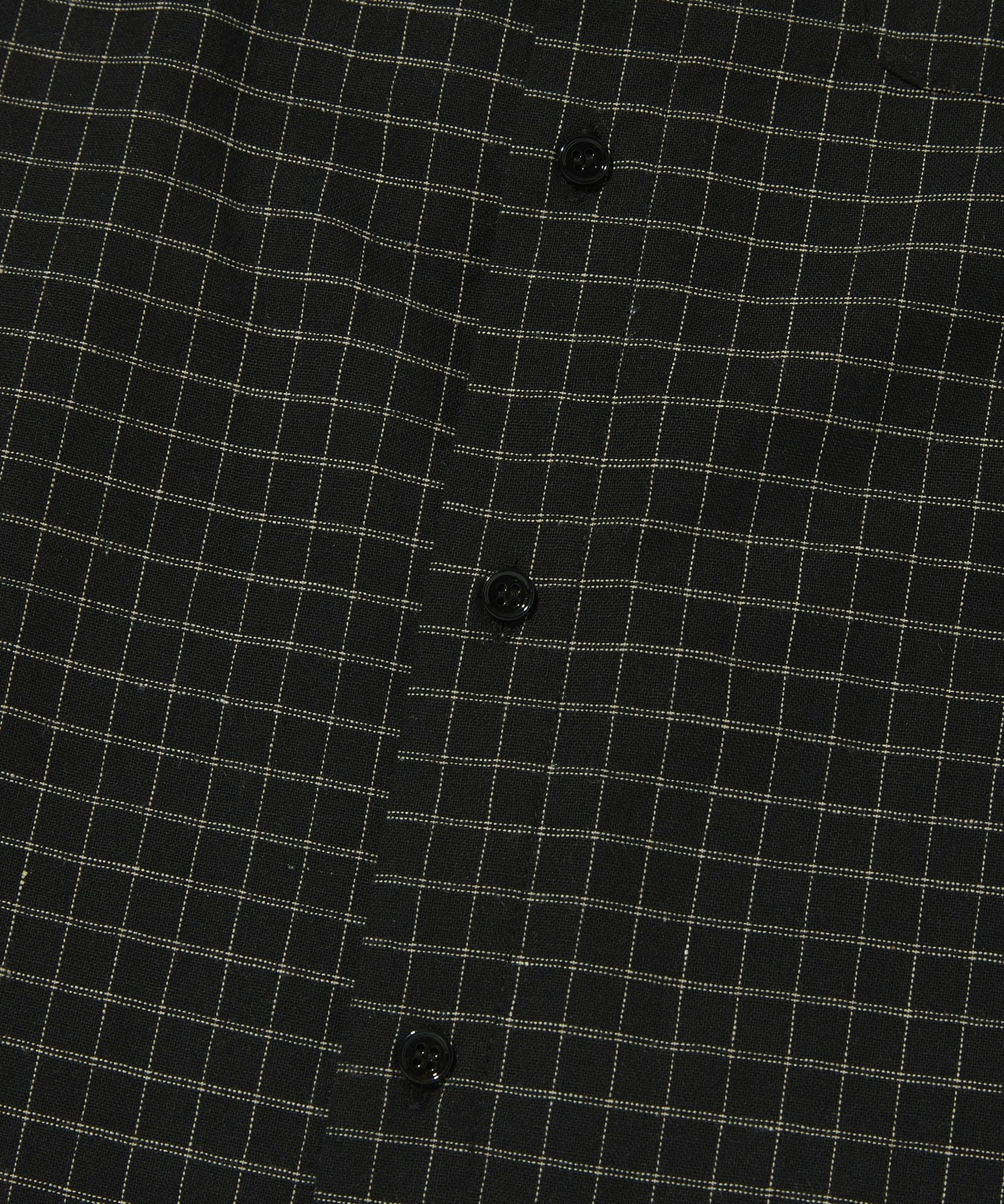 CROPPED CHECK SHIRT [BLACK]