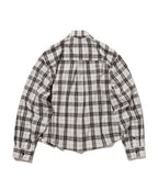 CROPPED CHECK SHIRT [WHITE]