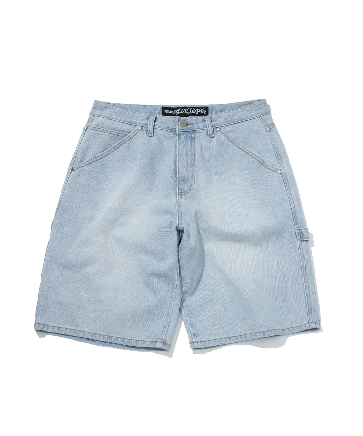 CARPENTER DENIM SHORTS [LIGHT BLUE]