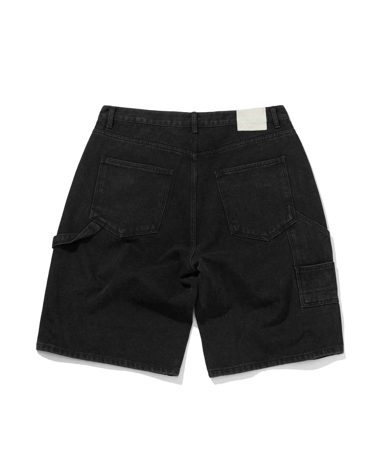 CARPENTER DENIM SHORTS [BLACK]