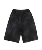 CUT EDGE SWEAT SHORTS [WASHING BLACK]