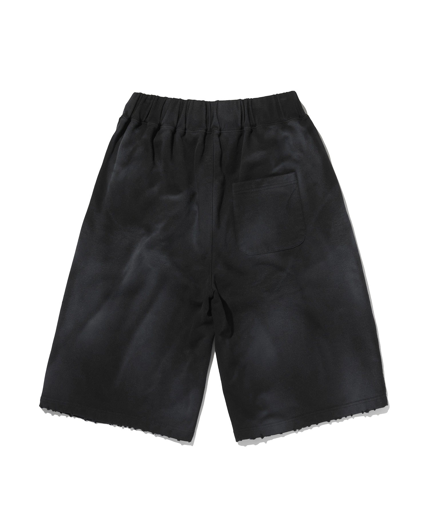 CUT EDGE SWEAT SHORTS [WASHING BLACK]