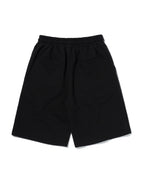 WIDE SWEAT SHORTS [BLACK]