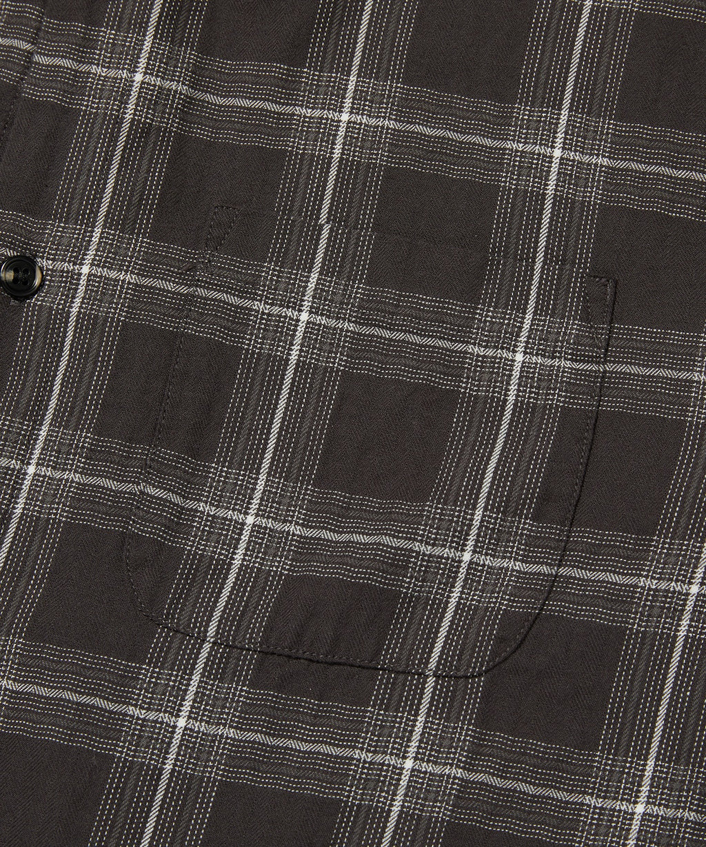 CROPPED CHECK SHIRT [GRAY]