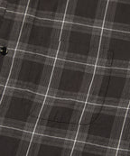 CROPPED CHECK SHIRT [GRAY]