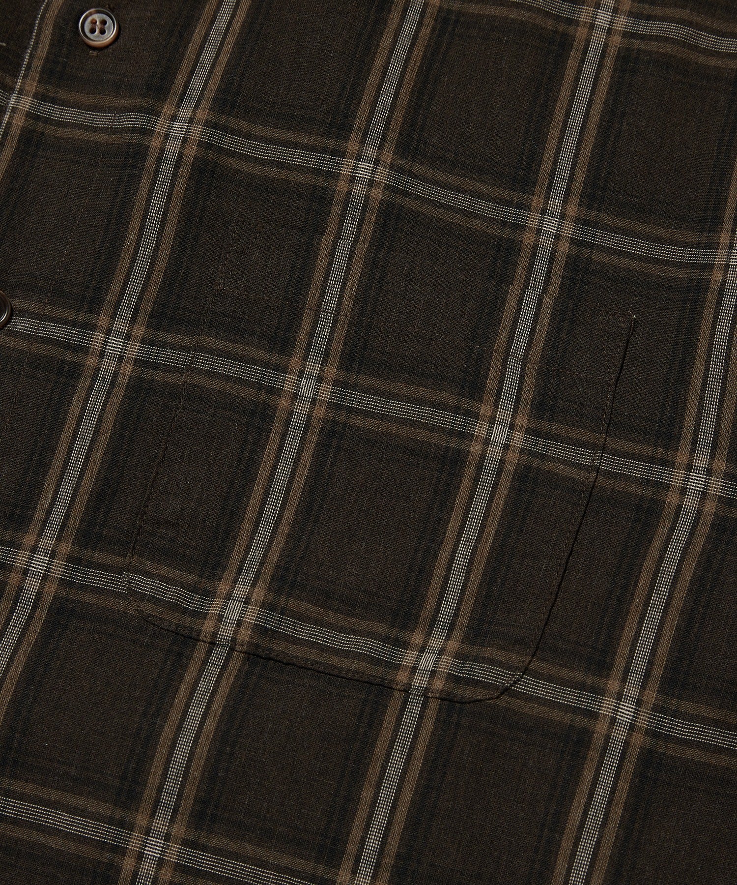 CROPPED CHECK SHIRT [BROWN]