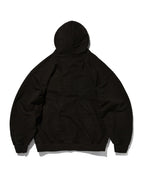 LOOSE SUADE HOOD ZIP UP [BLACK]