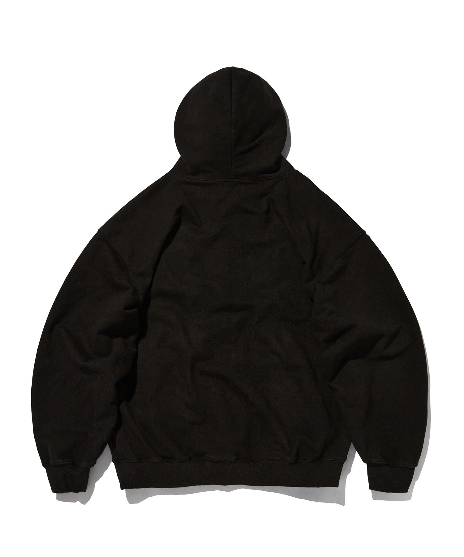 LOOSE SUADE HOOD ZIP UP [BLACK]