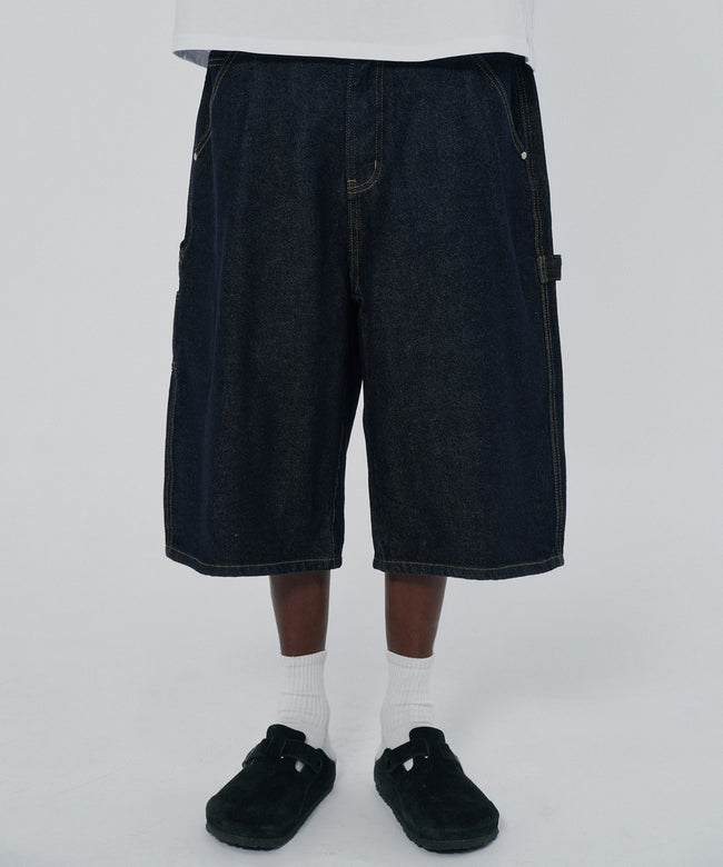 CARPENTER DENIM SHORTS [RAW INDIGO] Main Image