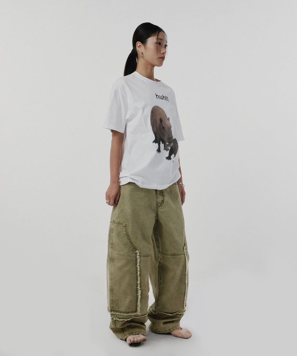 HUH!! CAPYBARA TEE [WHITE]