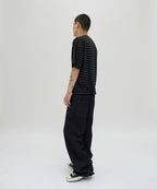 TEXTURED POCKET TEE [BLACK WHITE]