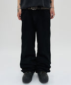 CURVED FLARE DENIM [BLACK]