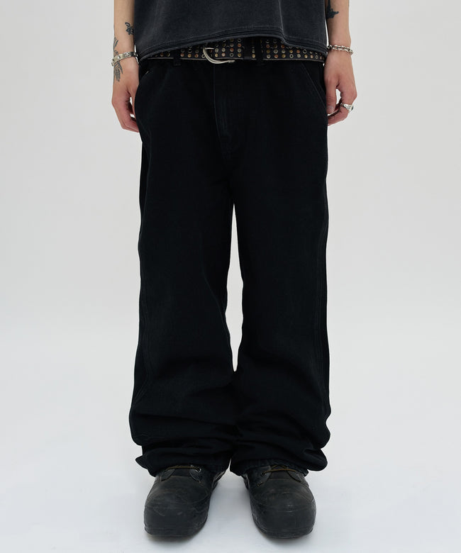CURVED FLARE DENIM [BLACK] Main Image