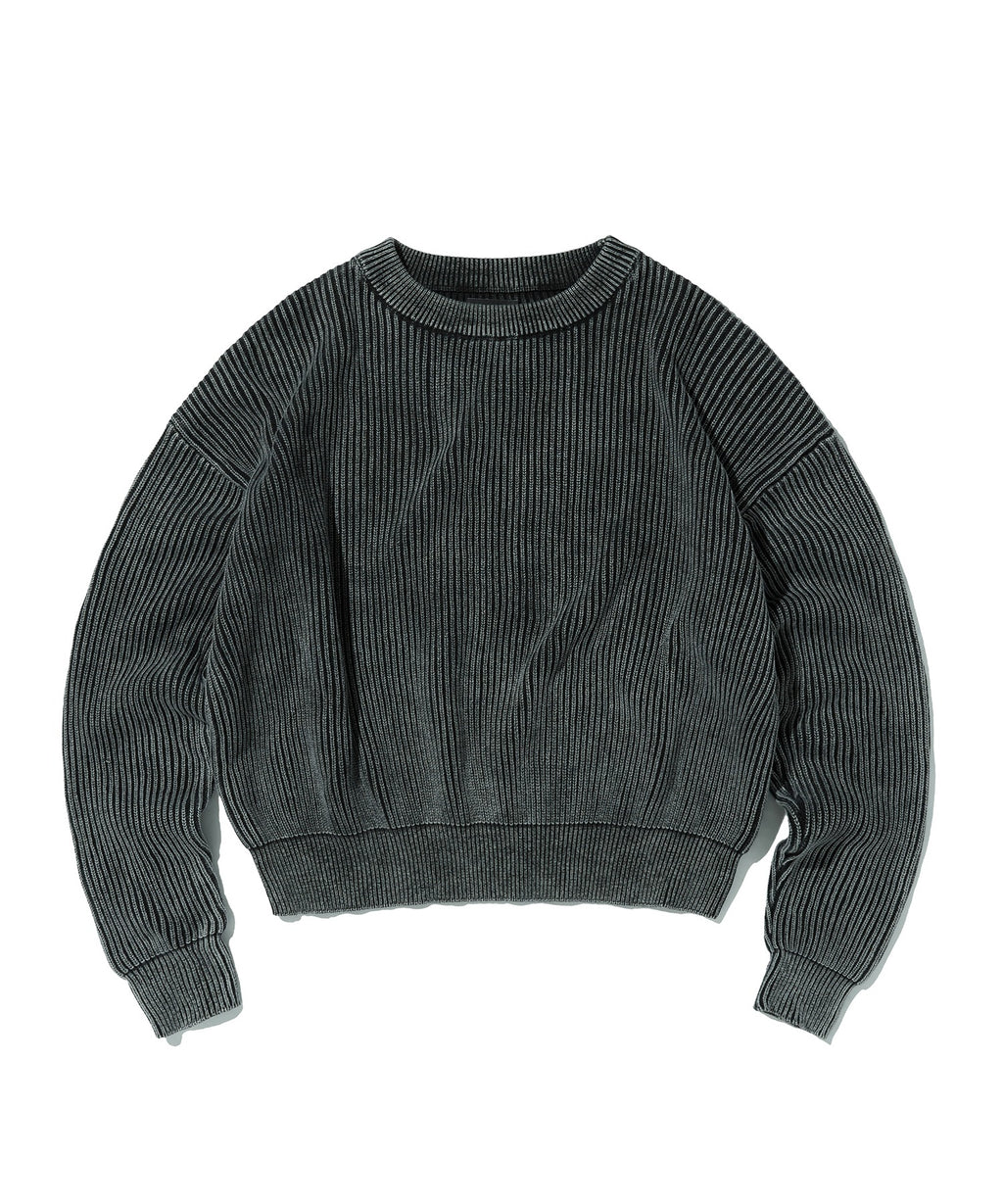 WASHED KNIT [BLACK]