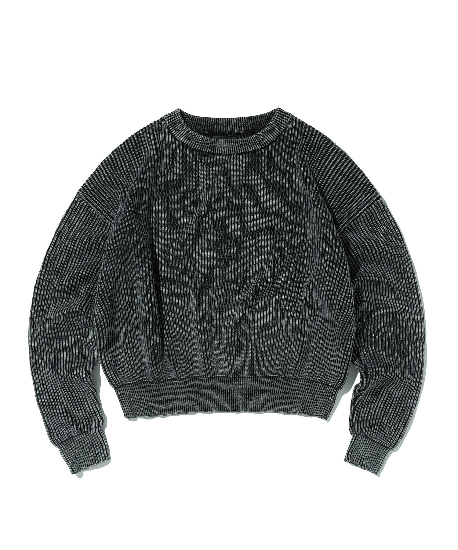 WASHED KNIT [BLACK]